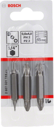 Bosch 3-teiliger Doppelend-Bitsatz.