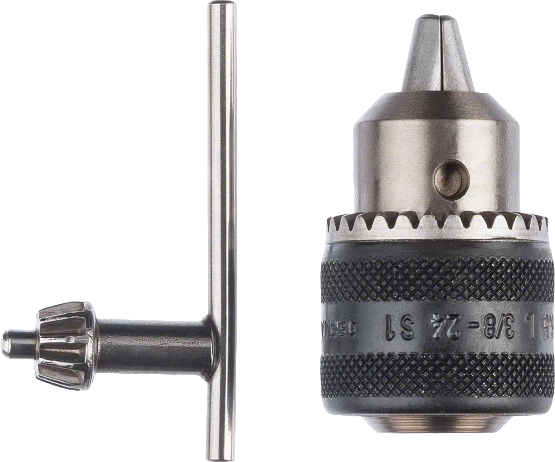Bosch -Zahn-Bohrfutter 0,5–6,5 mm mit Ersatzschlüssel.