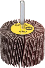 Bosch Fächerschleifscheibe, Körnung 60, mit 6 mm Zylinderschaft.