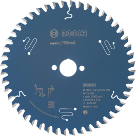 Bosch Kreissägeblatt Expert for Wood, 48 Zähne.