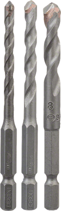 Bosch 3-teiliges HEX-9 Keramikfliesenbohrer-Set 5/6/8 mm.