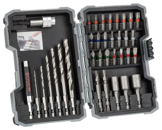 35-teiliges HSS-Bohrer- und Schrauberbit-Set von Bosch , Extra Hard.