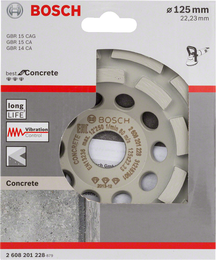 Bosch Diamantschleifkopf, ideal für Beton, 125 mm.