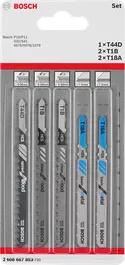 Bosch 5-teiliges T-Schaft Stichsägeblatt-Set Holz Metall.