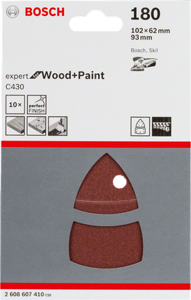 Bosch C430 10-teiliges Schleifblatt-Set.