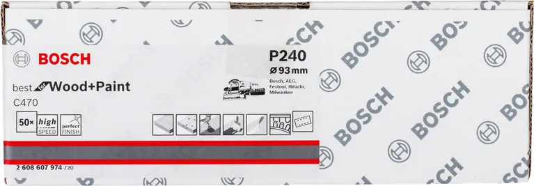 Bosch C470 P240 Schleifblätter 93 mm 50er-Pack.