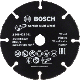 Bosch Carbide Multi Wheel Trennscheibe 76mm für Holz und Kunststoff.