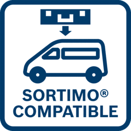 Schnell laden und sicher fahren Passt perfekt und ohne Adapter zum vom deutschen TÜV getesteten Fahrzeugeinrichtungssystem von SORTIMO