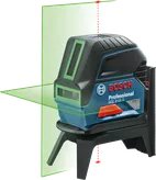 Bosch GCL 2-15 G Laser-Nivelliergerät mit grünen Strahlen.