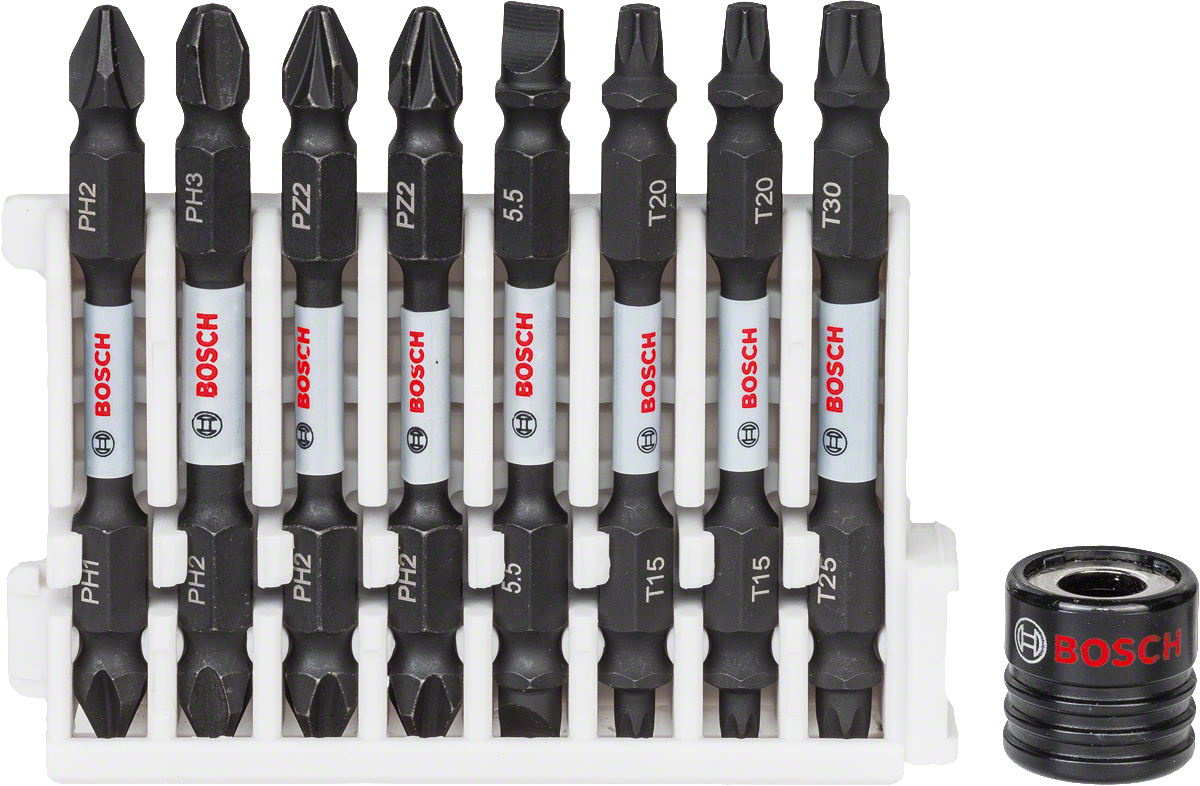 Bosch Impact Control Schrauberbit-Set, 9-teilig sortiert.