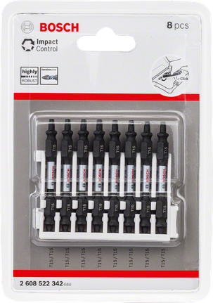 Bosch Impact Control Schrauberbit-Set 8-teilig.