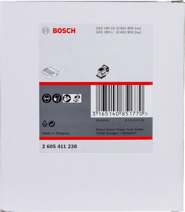 Bosch Staubbox mit Filter.