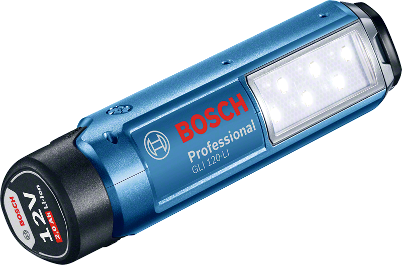 Bosch GLI 120-LI LED-Akku-Arbeitsleuchte.