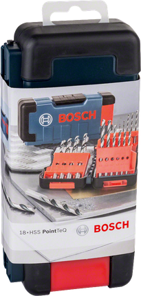 Bosch HSS PointTeQ 18-teiliges ToughBox-Bohrerset.