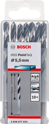 Bosch HSS PointTeQ 5,5 mm Bohrer-Set.