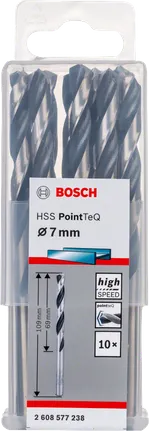 Bosch HSS PointTeQ 7mm Spiralbohrer-Set.