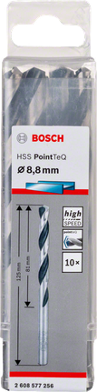 Bosch HSS Spiralbohrer PointTeQ 8,8 mm Packung.