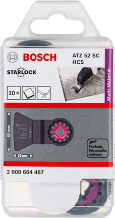 Bosch ATZ 52 SC HCS 10-teiliges Set starrer Multifunktionswerkzeugklingen.