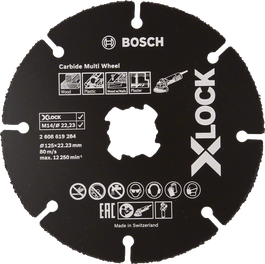 Bosch Carbide Multi Wheel X-LOCK Scheibe für Holz und Kunststoff.