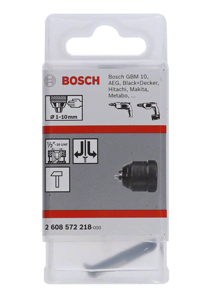 Bosch Bohrfutter 1-10 mm mit 1/2 Zoll Gewinde.