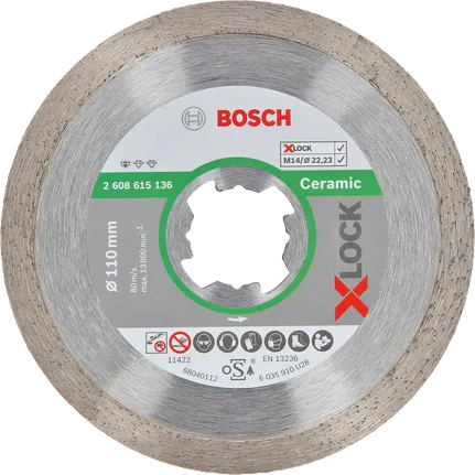 Bosch X-LOCK Keramik-Diamant-Trennscheibe 110 mm.