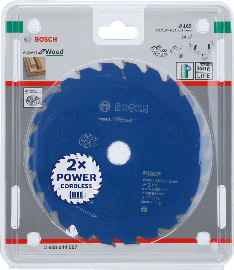 Bosch Expert für Holz Kreissägeblatt 165 mm für Akku-Sägen.