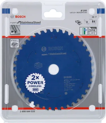 Bosch Expert for Stainless Steel Kreissägeblatt 160×1,6/1,3×20 T40.
