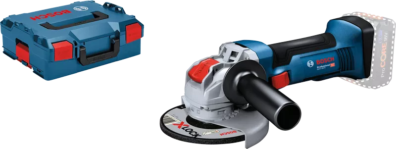 Bosch GWX 18V-8 Winkelschleifer mit X-LOCK Scheibensatz.