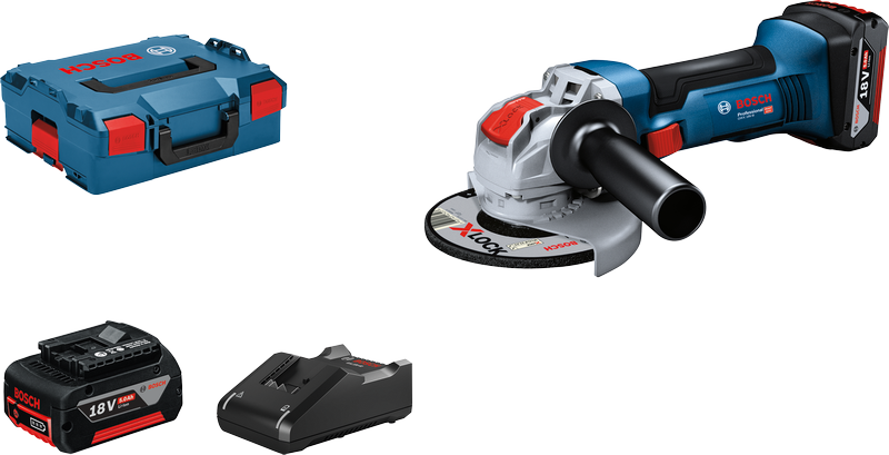 Bosch GWX 18V-8 Akku-Winkelschleifer-Set.