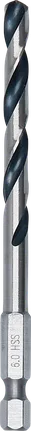 Bosch HSS PointTeQ Sechskantbohrer 6,0 mm für schnelles Bohren.