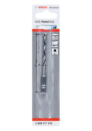 Bosch HSS PointTeQ Sechskantbohrer 4,5 mm.