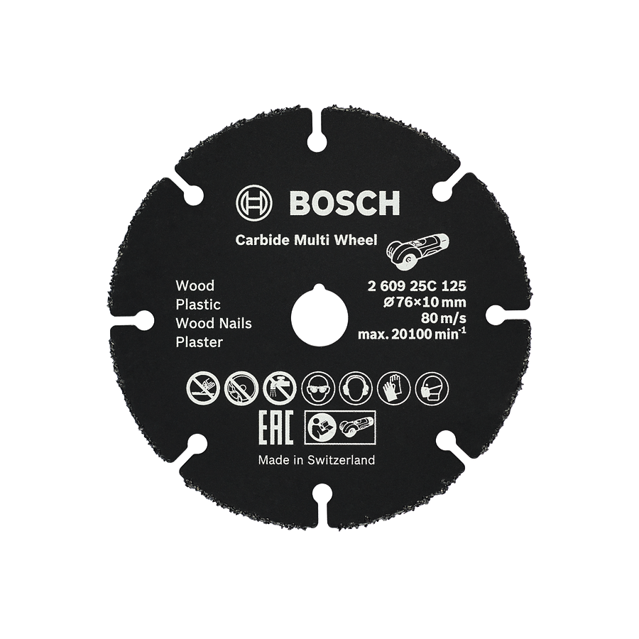 Bosch CMW 76x10 mm Hartmetall-Multirad für Holz und Kunststoff.