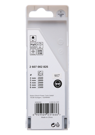 Bosch HSS PointTeQ Sechskantbohrer-Set 2–6 mm.