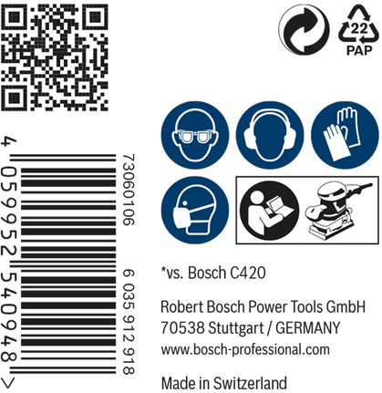 Bosch EXPERT M480 Schleifnetz 93 x 186 mm 180 G 50-tlg.