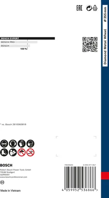 Bosch Diamant-Metallscheibe 355×25,4 mm.