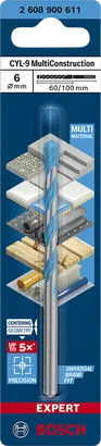 Bosch EXPERT CYL-9 MultiConstruction Bohrer 6×60×100 mm.