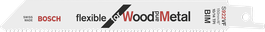 Bosch S922VF Sägeblatt zum Schneiden von Holz und Metall.