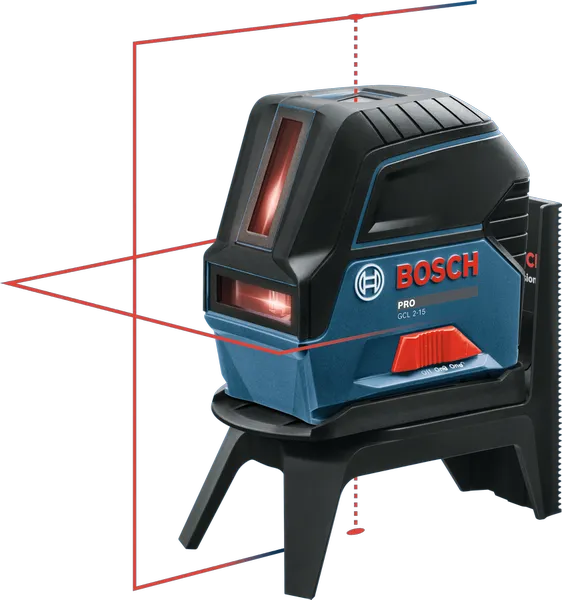 Bosch GCL 2-15 Kombi-Laser-Nivelliergerät auf Stativ.