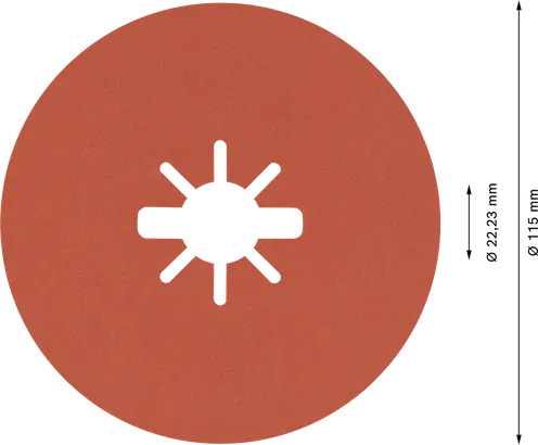 Bosch EXPERT R782 Prisma Ceramic X-LOCK Fiberscheibe 115 mm.