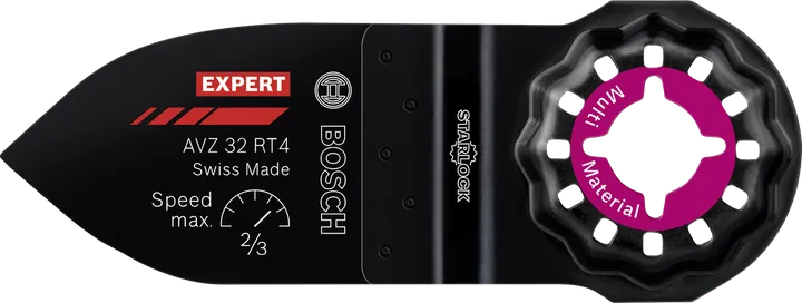 Grobe Hartmetall-Multitoolplatte für den Bosch EXPERT-Schleiffinger.