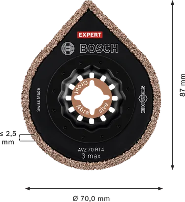 Bosch EXPERT 3 max AVZ 70 RT4 Hartmetall-Fugenplatte.