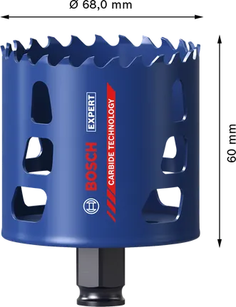 Bosch EXPERT Tough Material Lochsäge 68 mm Hartmetallzähne.