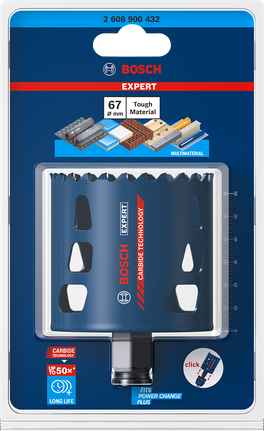 Bosch EXPERT Tough Material Lochsäge 67×60 mm.