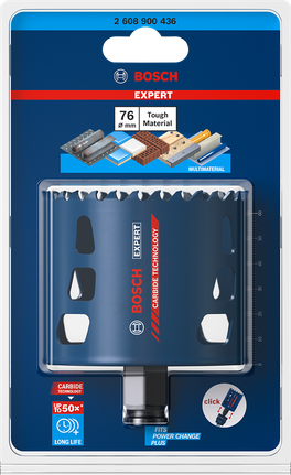 Bosch EXPERT Tough Material Lochsäge 76×60 mm.
