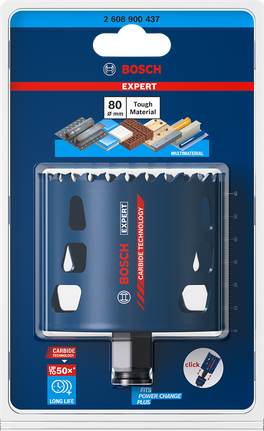 Bosch EXPERT Tough Material Lochsäge 80×60 mm.