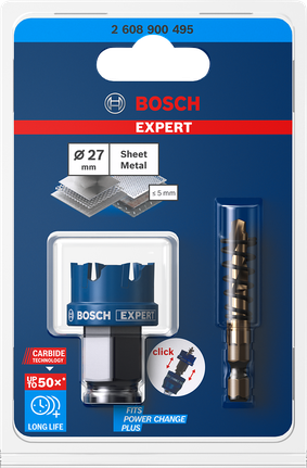 Bosch EXPERT Blechlochsäge 27 mm Hartmetalltechnologie.