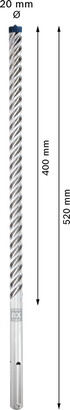 Bosch EXPERT SDS max-8X Hammerbohrer 20x400x520 mm.