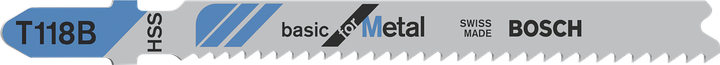 Stichsägeblatt T118B von Bosch zum Schneiden von Metall.