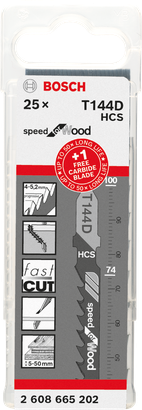 Bosch 25-teiliges Stichsägeblatt-Set T144D.