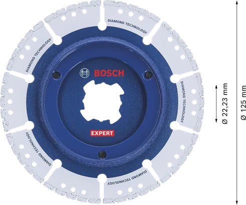Bosch EXPERT Diamant-Rohrtrennscheibe X-LOCK, 125 mm.